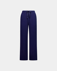 Relaxed Rib Long Pj Pant in NAVY BLAZER. Flat lay front view