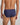 Model wears Cotton Stretch Mens Brief in PEACOAT PINSTRIPE. On body back view