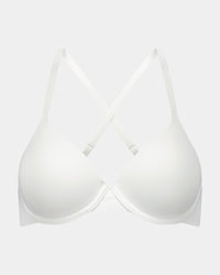 Comfit Collection Contour Bra in WHITE. Flat lay front view