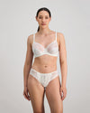 Yvette Underwire Bra in WHITE. Feature shot