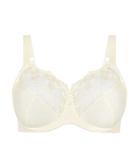 Violet Underwire Bra in ANTIQUE WHITE. Flat lay front view