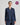 Model wears Holly Long Sleeve PJ Top in NAVY BLAZER. On body front view