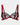 Tiara Underwire Bra in BIKING RED/BLACK. Flat lay front view