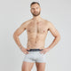 Organic Cotton Mens Trunk in LIGHT GREY MARL. Feature shot