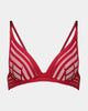 Morning Lola Underwire Bra in JESTER RED. Flat lay front view