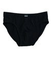 Cotton Stretch Mens Brief in BLACK. Flat lay front view