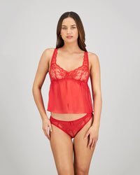 Giuliana Camisole in SALSA. Flat lay back view