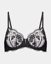 Romilly Underwire Bra in BLACK. Flat lay front view