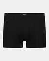 Cotton Stretch Mens Trunk in BLACK. Flat lay front view