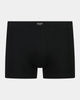 Cotton Stretch Mens Trunk in BLACK. Flat lay front view