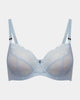 Billie Underwire Bra in OMPHALODES. Flat lay front view