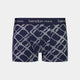 Cotton Stretch Exposed Mens Trunk in ROPE CHECK. Flat lay front view