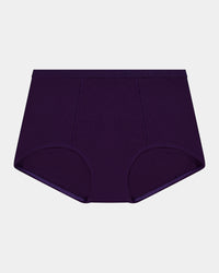 Body Cotton Full Brief in PURPLE VELVET. Flat lay front view
