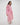 Model wears Riviera Robe in PALE LILAC/SALSA RED. On body side view
