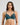 Model wears Yvette Underwire Bra in MEDITERRANEA. On body front view