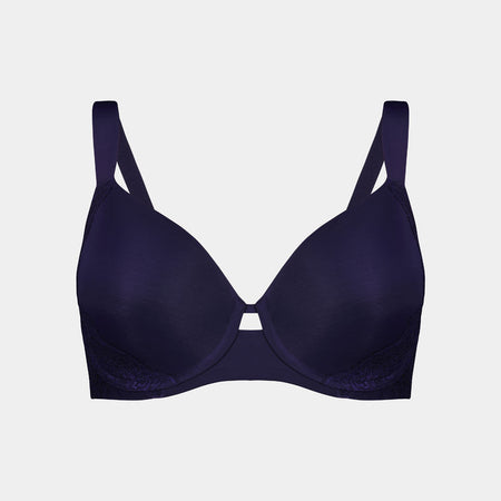 Eloise Contour Bra in ECLIPSE. Flat lay front view