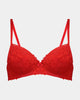 Alison Contour Bra in SALSA. Flat lay front view