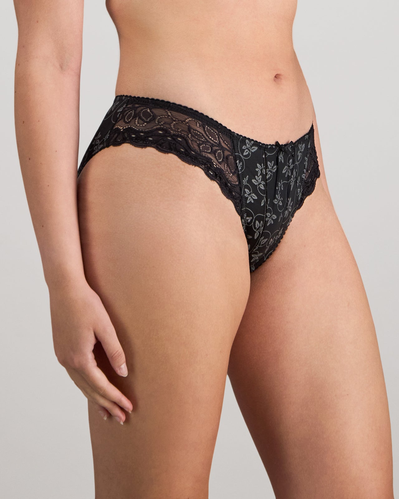 Yvette Bikini in BLACK. Flat lay back view