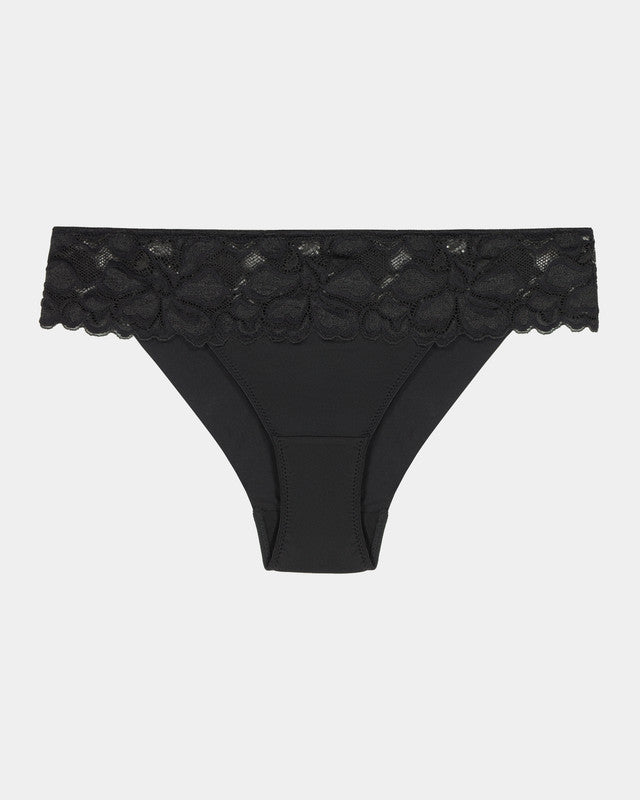 Captivate Me Bikini in BLACK. Flat lay front view