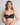 Model wears Delightfully So Underwire Bra in BLACK. On body front view