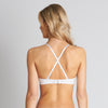Nikki Wire Free Bra in WHITE. Flat lay back view