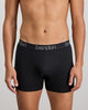 Model wears Cotton Texture Mens Trunk in BLACK. On body front view