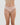 Model wears Cotton And Lace Bikini in LATTE. On body front view