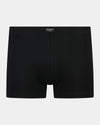 Cotton Stretch Mens Trunk in BLACK. Flat lay front view