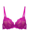 My Fit Lace Push Up Bra in FANTASY FUCHSIA. Flat lay front view
