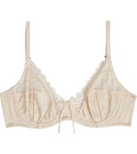 Yvette Underwire Bra in NATURAL. Flat lay front view