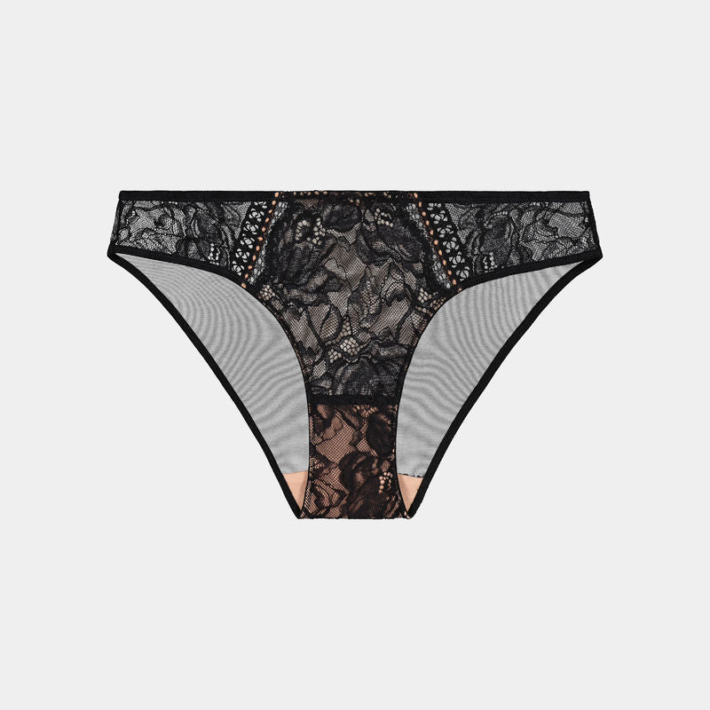 Only Me Bikini in BLACK/TUSCANY. Flat lay front view