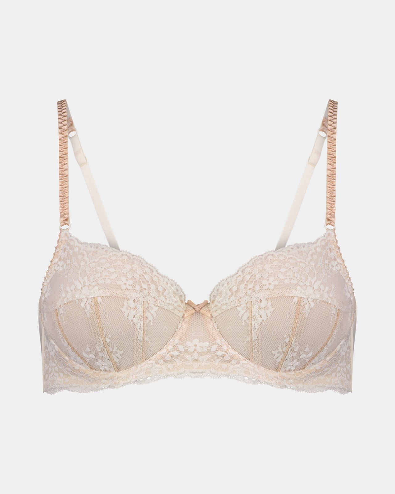 Sofia Underwire Bra in CAMEO. Flat lay front view