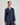Model wears Holly Long Sleeve PJ Top in NAVY BLAZER. On body side view