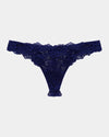 My Fit Lace Thong in Medieval Blue. Flat lay front view