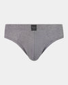 High Tech Cotton Mens Brief in GREY MARL. Flat lay front view