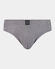 High Tech Cotton Mens Brief in GREY MARL. Flat lay front view