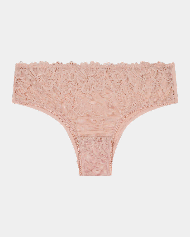 Lacey Brazilian in LATTE. Flat lay front view