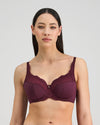 Model wears Laurel Underwire Bra in FIG. On body front view
