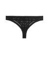Morning Lola Thong in BLACK. Flat lay front view