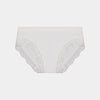 Nikki Bikini in WHITE. Flat lay front view