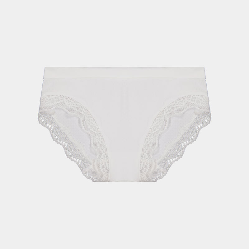 Nikki Bikini in WHITE. Flat lay front view