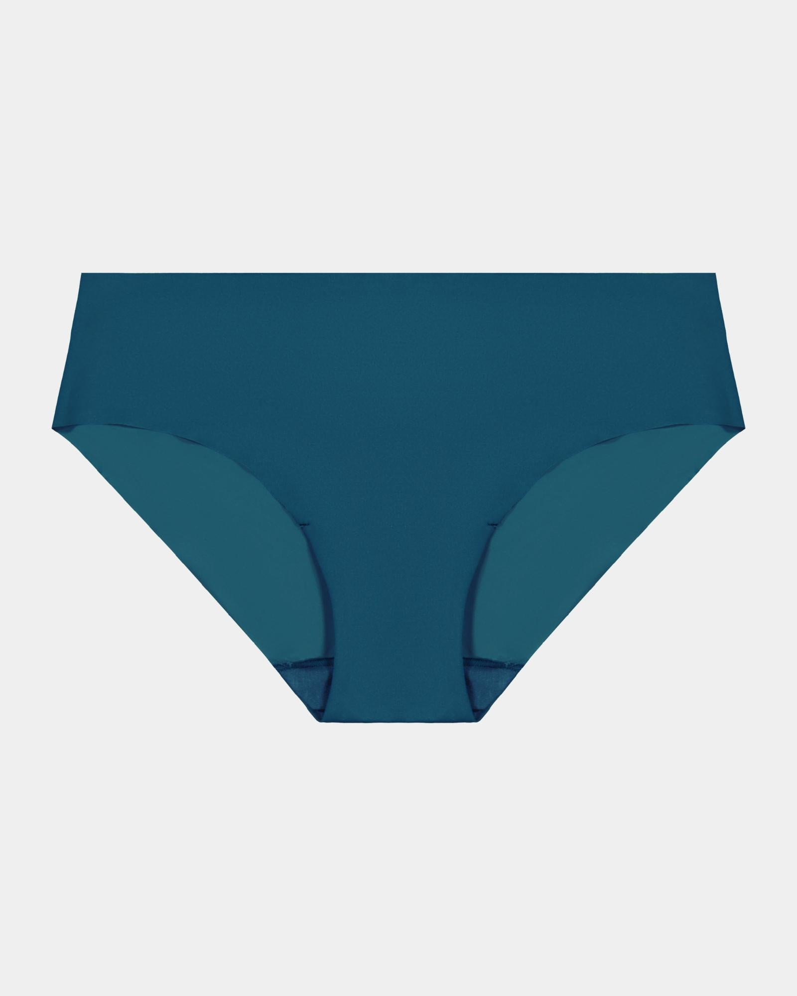 No Show Bikini in MOROCCAN BLUE. Flat lay front view