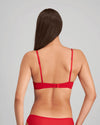 Model wears Sofia Contour Bra in SALSA. On body back view