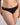 Model wears Coral High Cut Brief in BLACK. On body front view
