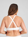 Comfit Collection Wire Free Bra in WHITE. Flat lay back view