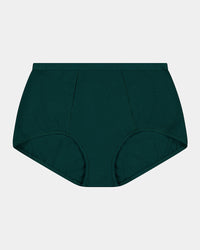 Body Cotton Full Brief in RAIN FOREST. Flat lay front view
