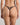 Model wears Niara Thong in BLACK/BEAUJOLAIS. On body back view