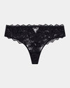 Addison Thong in BLACK. Flat lay front view