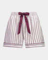 Cosy Flannel Short Pj in PINK-A-BOO. Flat lay front view