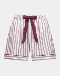Cosy Flannel Short Pj in PINK-A-BOO. Flat lay front view